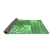 Sideview of Abstract Emerald Green Modern Rug, abs5085emgrn