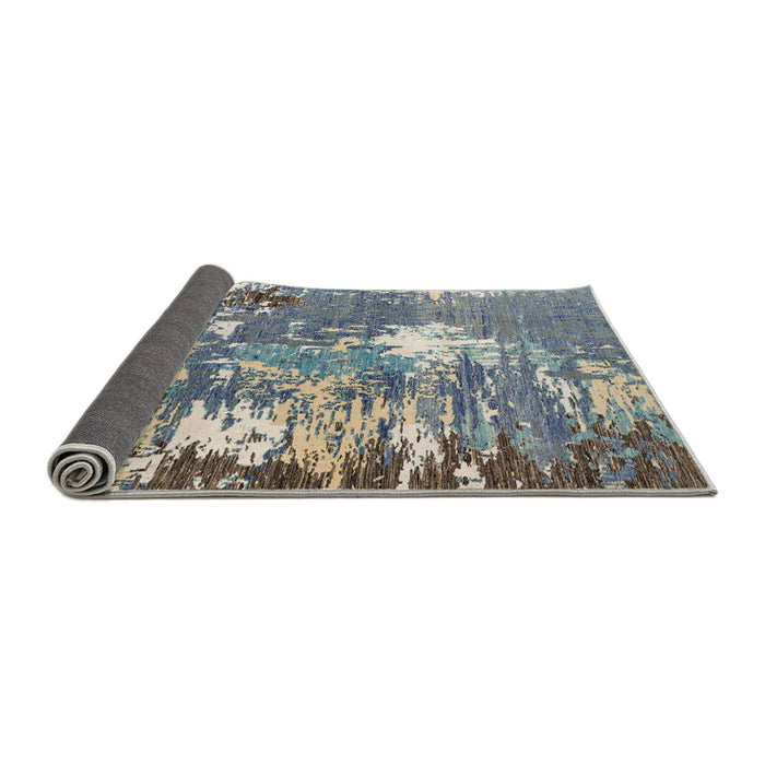 Sideview of Abstract Dark Gray Modern Rug, abs5086