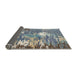 Sideview of Abstract Dark Gray Modern Rug, abs5086