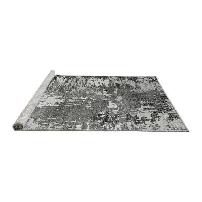 Sideview of Machine Washable Abstract Gray Modern Rug, wshabs5086gry