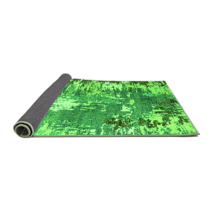 Sideview of Abstract Green Modern Rug, abs5086grn