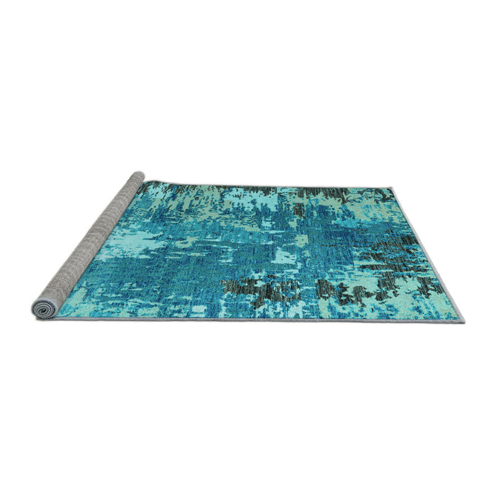 Sideview of Machine Washable Abstract Light Blue Modern Rug, wshabs5086lblu