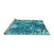 Sideview of Machine Washable Abstract Light Blue Modern Rug, wshabs5086lblu