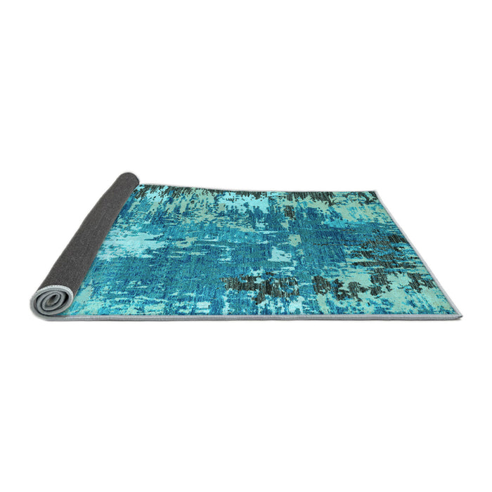 Sideview of Abstract Light Blue Modern Rug, abs5086lblu