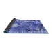 Sideview of Abstract Blue Modern Rug, abs5086blu