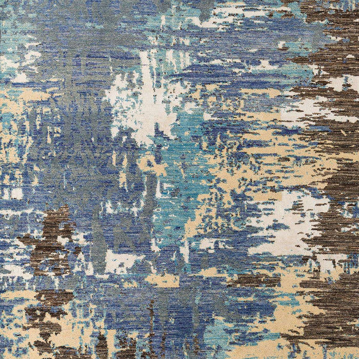 Machine Washable Abstract Dark Gray Rug, wshabs5086