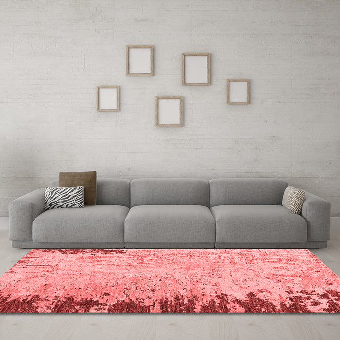 Modern Red Washable Rugs