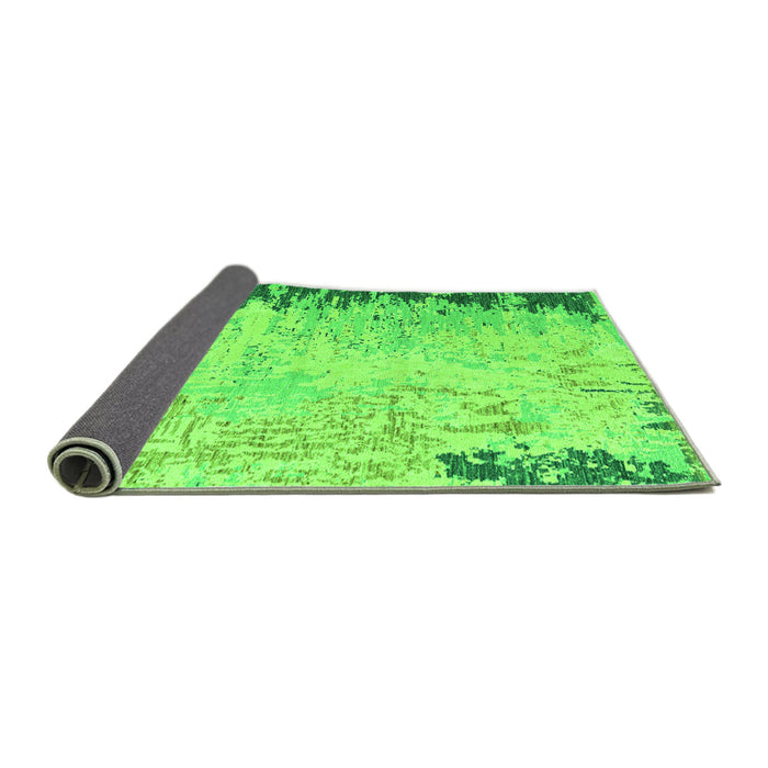 Sideview of Abstract Green Modern Rug, abs5087grn
