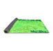 Sideview of Abstract Green Modern Rug, abs5087grn