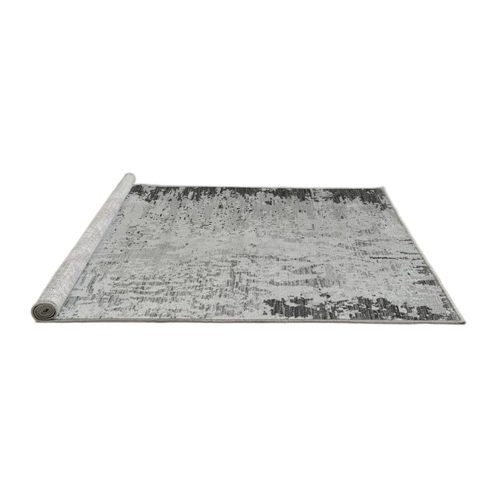Sideview of Machine Washable Abstract Gray Modern Rug, wshabs5087gry
