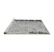 Sideview of Machine Washable Abstract Gray Modern Rug, wshabs5087gry