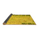 Sideview of Abstract Yellow Modern Rug, abs5087yw