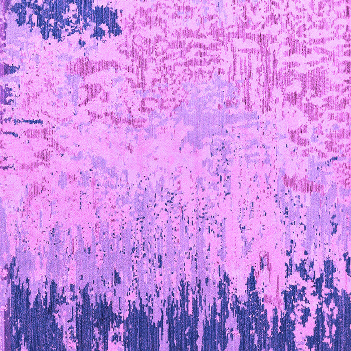Square Machine Washable Abstract Purple Modern Area Rugs, wshabs5087pur