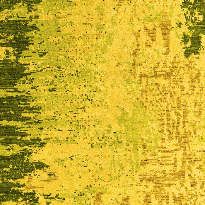 Machine Washable Abstract Yellow Modern Rug, wshabs5087yw