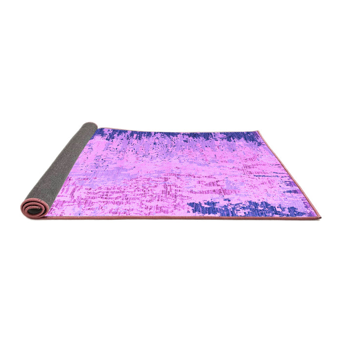 Sideview of Abstract Purple Modern Rug, abs5087pur