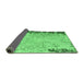 Sideview of Abstract Emerald Green Modern Rug, abs5087emgrn