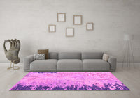 Machine Washable Abstract Pink Modern Rug, wshabs5087pnk