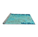 Sideview of Machine Washable Abstract Light Blue Modern Rug, wshabs5087lblu