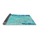 Sideview of Abstract Light Blue Modern Rug, abs5087lblu