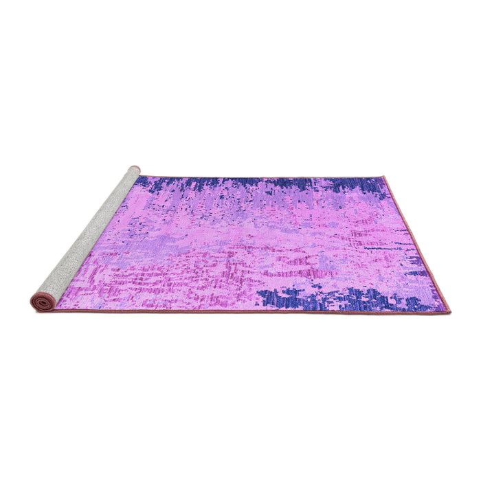 Sideview of Machine Washable Abstract Purple Modern Area Rugs, wshabs5087pur