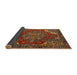 Sideview of Abstract Saffron Red Persian Rug, abs5088