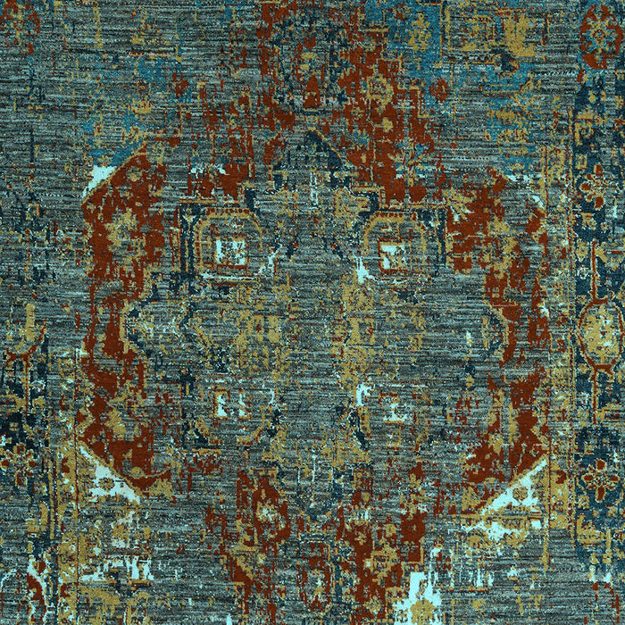 Machine Washable Persian Light Blue Traditional Rug, wshabs5088lblu