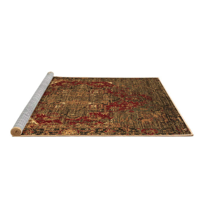 Sideview of Machine Washable Persian Brown Traditional Rug, wshabs5088brn