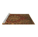 Sideview of Machine Washable Persian Brown Traditional Rug, wshabs5088brn