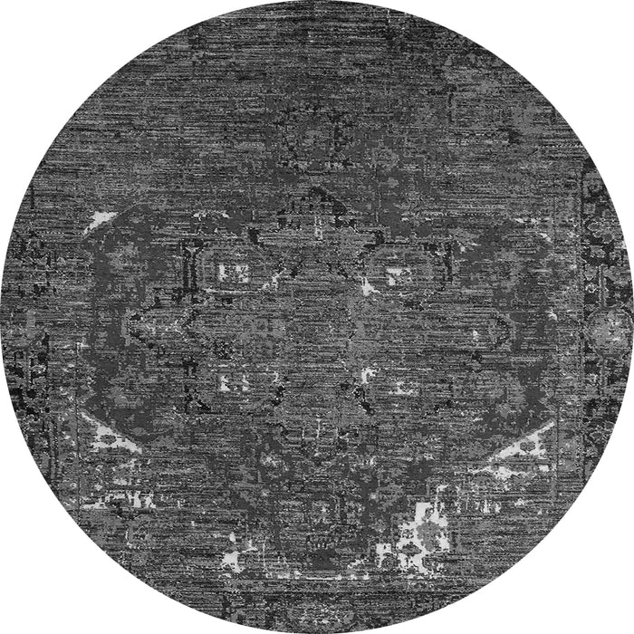 Round Persian Gray Traditional Rug, abs5088gry