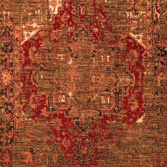 Machine Washable Persian Orange Traditional Area Rugs, wshabs5088org