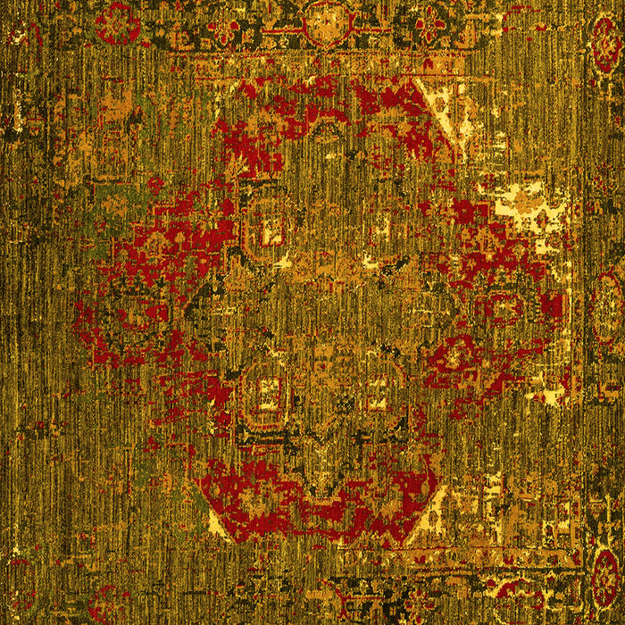 Square Persian Yellow Traditional Rug, abs5088yw
