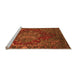 Sideview of Machine Washable Persian Orange Traditional Area Rugs, wshabs5088org