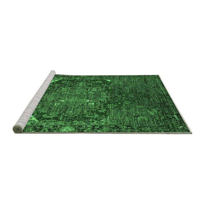 Sideview of Machine Washable Persian Emerald Green Traditional Area Rugs, wshabs5088emgrn