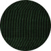 Round Abstract Emerald Green Modern Rug, abs5089emgrn