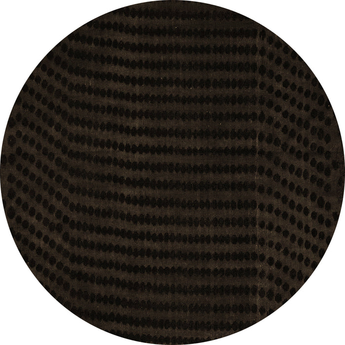 Round Machine Washable Abstract Brown Modern Rug, wshabs5089brn
