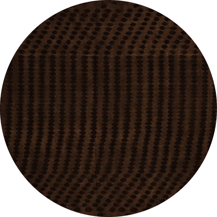 Round Abstract Orange Modern Rug, abs5089org