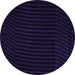 Round Abstract Purple Modern Rug, abs5089pur