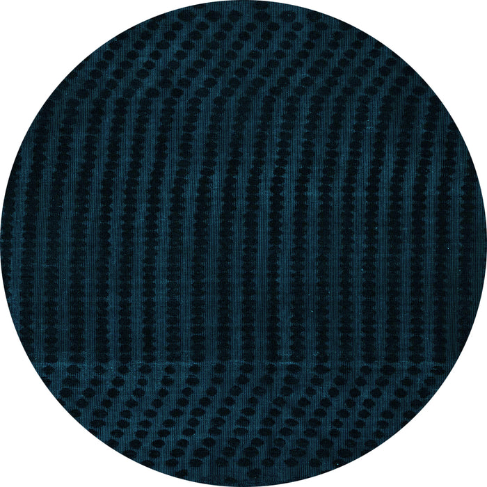 Round Abstract Light Blue Modern Rug, abs5089lblu