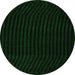 Round Abstract Green Modern Rug, abs5089grn