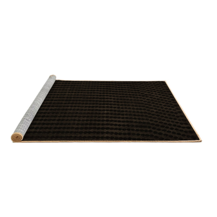 Sideview of Machine Washable Abstract Brown Modern Rug, wshabs5089brn