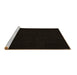 Sideview of Machine Washable Abstract Brown Modern Rug, wshabs5089brn