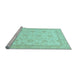 Sideview of Machine Washable Oriental Light Blue Traditional Rug, wshabs508lblu