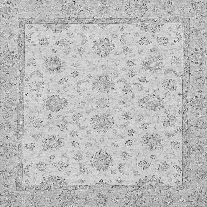 Square Oriental Gray Traditional Rug, abs508gry