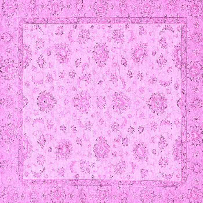 Square Machine Washable Oriental Purple Traditional Area Rugs, wshabs508pur