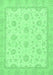 Machine Washable Oriental Emerald Green Traditional Area Rugs, wshabs508emgrn