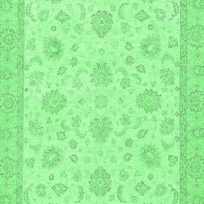Machine Washable Oriental Emerald Green Traditional Area Rugs, wshabs508emgrn