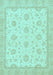 Oriental Light Blue Traditional Rug, abs508lblu