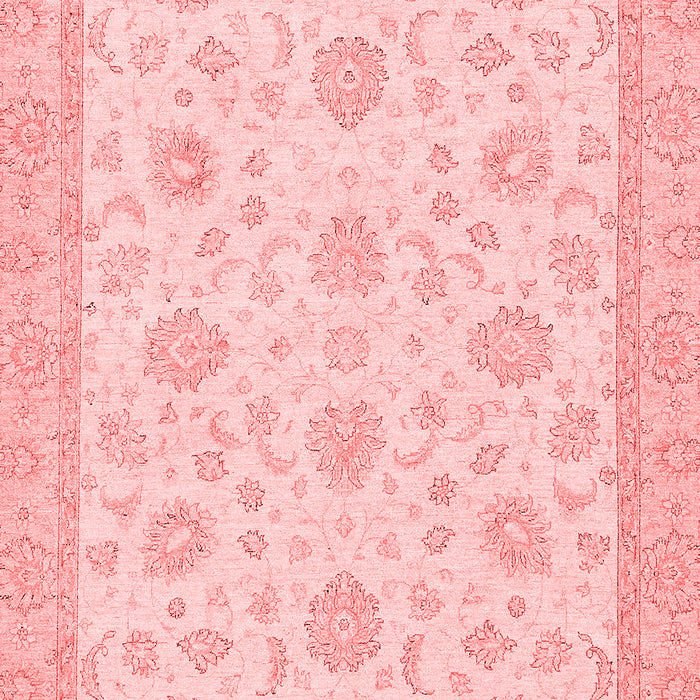 Machine Washable Oriental Red Traditional Rug, wshabs508red