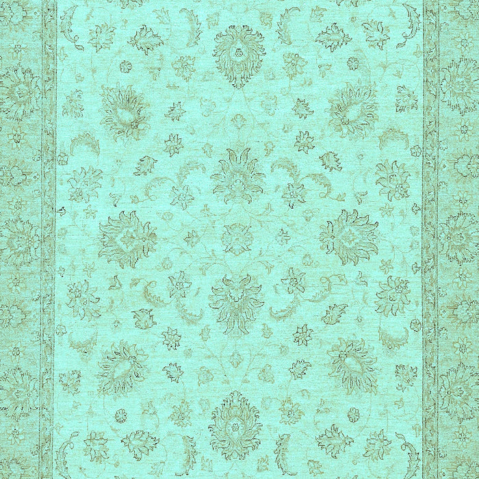 Machine Washable Oriental Light Blue Traditional Rug, wshabs508lblu
