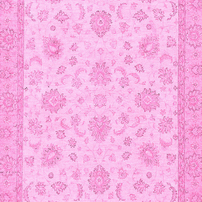 Machine Washable Oriental Pink Traditional Rug, wshabs508pnk